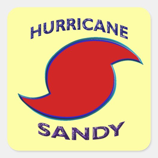 Hurricane Sandy Symbol Vierkante Sticker (Voorkant)