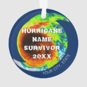 HURRICANE SURVIVOR Commémoratif Personnalisé (dos)