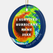 HURRICANE SURVIVOR, gepersonaliseerde herdenking Keramisch Ornament (Links)