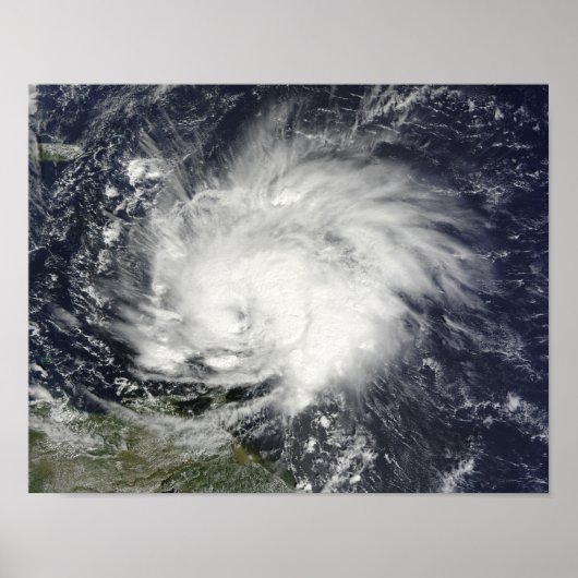Hurricane Tomas over de Lesser Antilles Poster (Voorkant)