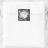 Hurricane Tomas over de Lesser Antilles Vierkante Sticker (Tas)