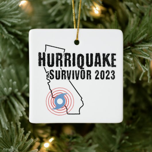 #Hurriquake Overlevende 2023 Keramisch Ornament (Boom)