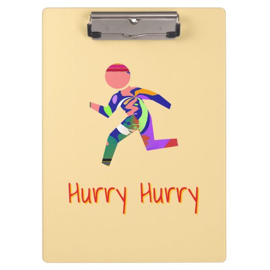 Hurry Cream Klembord (Voorkant)