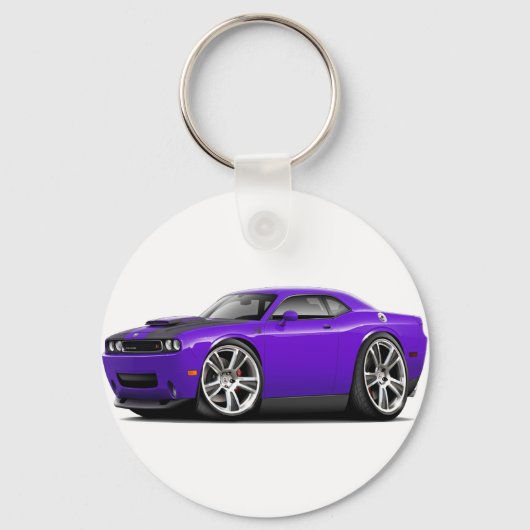 Hurst Challenger Paarse Car Sleutelhanger (Voorkant)