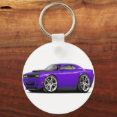 Hurst Challenger Paarse Car Sleutelhanger (Voorkant)