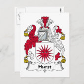 Hurst Family Crest Briefkaart (Voorkant / Achterkant)