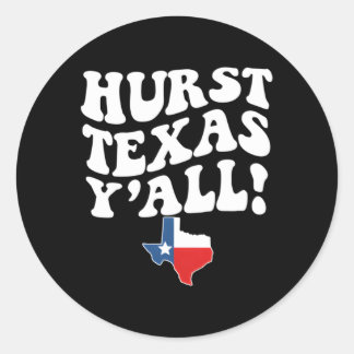 Hurst Texas Y'All TX Zuid-accentvakantie Ronde Sticker