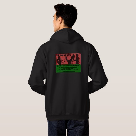 Hurt People Hurt Mensen RGB Blk Hoodie (Achterkant volledig)