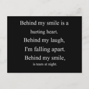 Hurting Heart sadness depressie alleen emo relatio Briefkaart