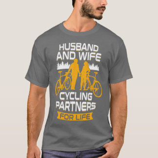 Hus en vrouw Fietspartners voor het leven T-shirt
