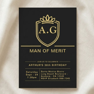 Husband 30e verjaardag 30 jaar zwart goud feest kaart
