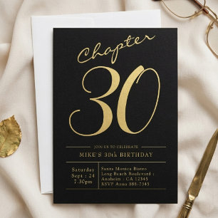 Husband 30e verjaardag 30 jaar zwart goud feest kaart