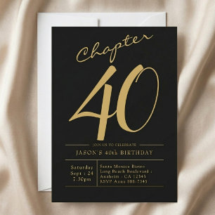 Husband 40e verjaardag 40 jaar zwart goud feest kaart