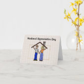 Husband Appreciation Day Roof Over Head Card Kaart (Gele Bloem)