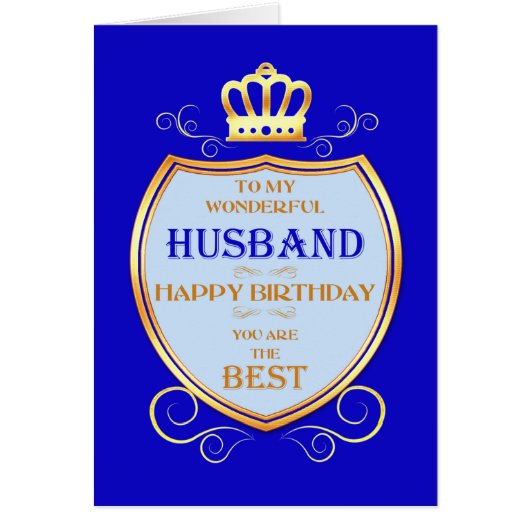 Husband Birthday met Shield (Voorkant)