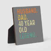 Husband dad 40 Year old legend 40th birthday gift Fotoplaat (Voorkant)