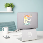 Husband dad 67 Year old legend 67th birthday men Sticker (Laptop op bureau)