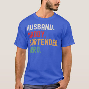 Husband Dad Bartender Hero T-shirt