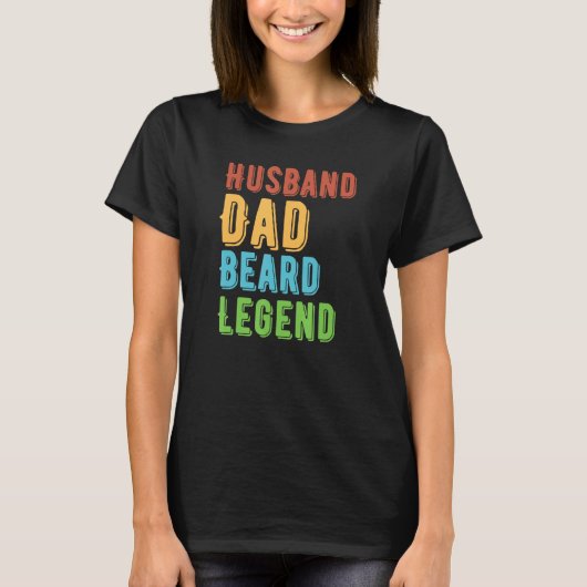 Husband Dad Beard Legend Present For Father s Day  T-shirt (Voorkant)
