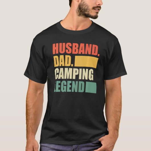Husband Dad Camping Legend T-shirt (Voorkant)