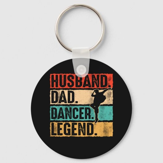 Husband Dad Dancer Legend Dancer Sleutelhanger (Voorkant)