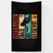 Husband Dad DJ Legend DJ Disk Jockey Music Player Spandoek (Verticaal)