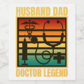 Husband Dad Doctor Legend Wijn Etiket (Enkel label)