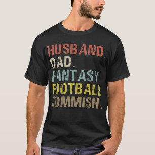 Husband Dad Fantasy Football Commish gezegde T-shirt