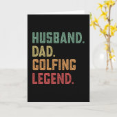 Husband Dad Golfing Legend Golf Kaart (Gele Bloem)