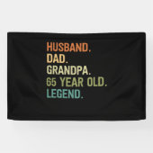 Husband dad grandpa 65 year old 65th birthday men spandoek (Horizontaal)