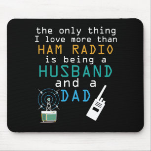 Husband Dad Ham Radio Fathers Day Amateur Mannen Muismat
