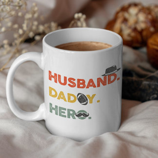 Husband Dad Hero  Retro Koffiemok