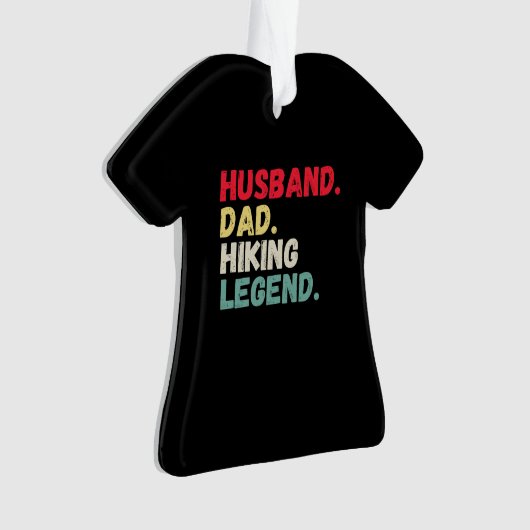 Husband dad hiking legende retro Kerstannament Ornament (voorkant)
