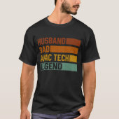  Husband Dad HVAC Tech Legend Funny HVAC Technicia T-shirt (Voorkant)