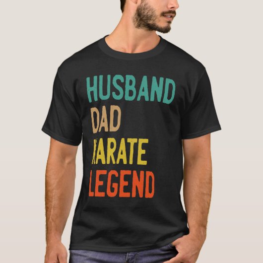 HUSBAND DAD KARATE LEGEND  FATHERS DAY T-SHIRT (Voorkant)