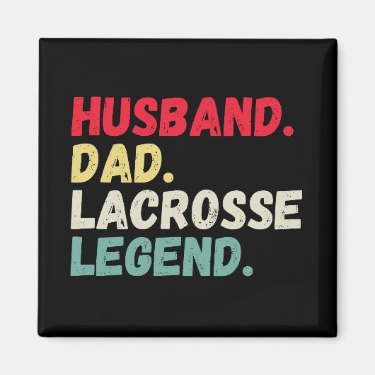 Husband dad lacrosse legende retro grappig magneet (Voorkant)