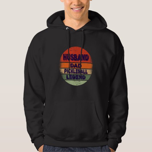 Husband Dad Legend Pickleball Funny vader Hoodie (Voorkant)
