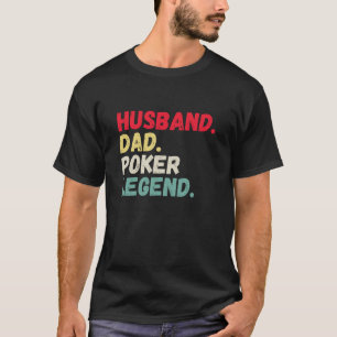 Husband dad poker legende retro kaarten t-shirt