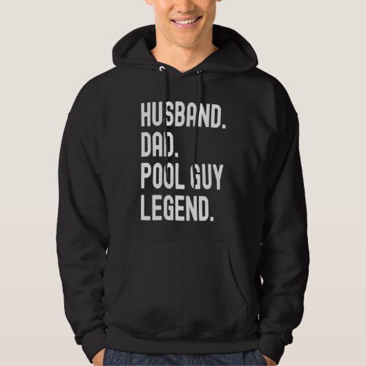 Husband Dad Pool Guy Legend Hoodie (Voorkant)