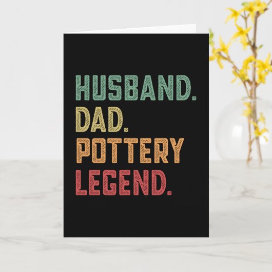 Husband Dad Pottery Legend Archeology Kaart (Gele Bloem)