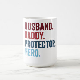 Husband Dad Protector Hero Koffiemok