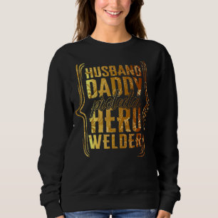 Husband Dad Protector Hero Welder Tie Dye Golden Trui