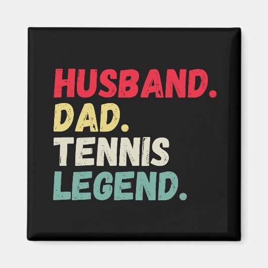 Husband dad tennis legende retro grappig magneet (Voorkant)