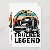 Husband Dad Trucker Legend Kaart (Voorkant / Achterkant)