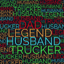 Husband Dad Trucker Legend