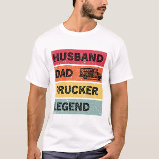Husband Dad Trucker Legend , trucker gezegde minna T-shirt