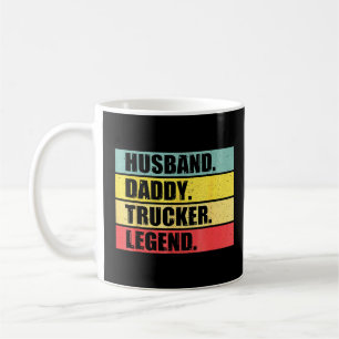 Husband Dad Trucker Quote Truck Driver Fat Koffiemok