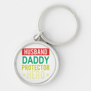 Husband Daddy Protector Hero Fathers Day Funny Gif Sleutelhanger