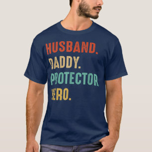 HUSBAND DADDY PROTECTOR HERO Vader Funny Fath T-shirt