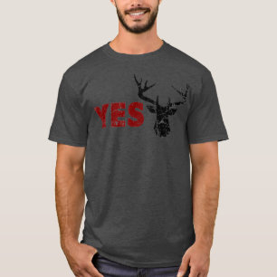 Husband DEER YES Beste jagers Pun Happy Wife T-shirt